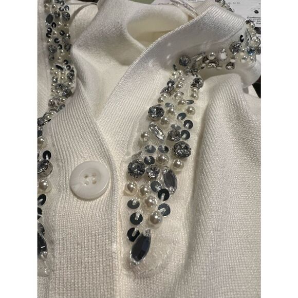 Beaded Button Down Cardigan Sweater by Dressbarn - Picture 5 of 7